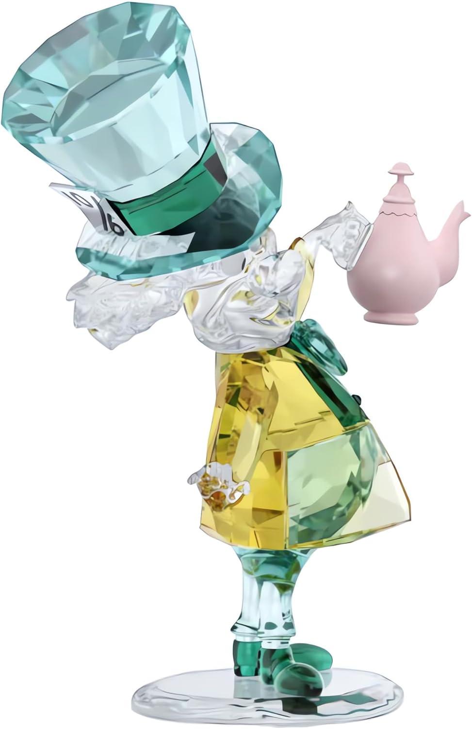 Mad Hatter Multicolor Crystal Figurine with Metal Accents