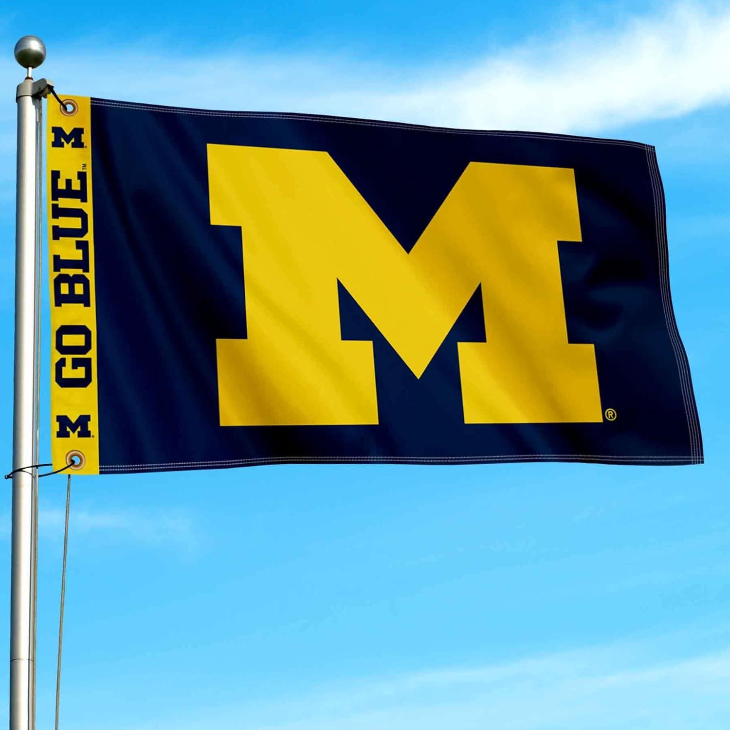 Michigan-Wolverine's 3X5 Indoor Outdoor Banner Flag w/grommets for hanging