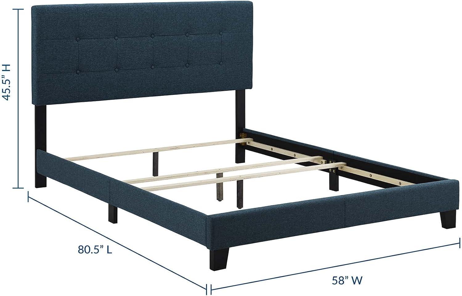 Amira Full Upholstered Fabric Bed (6000-AZU)