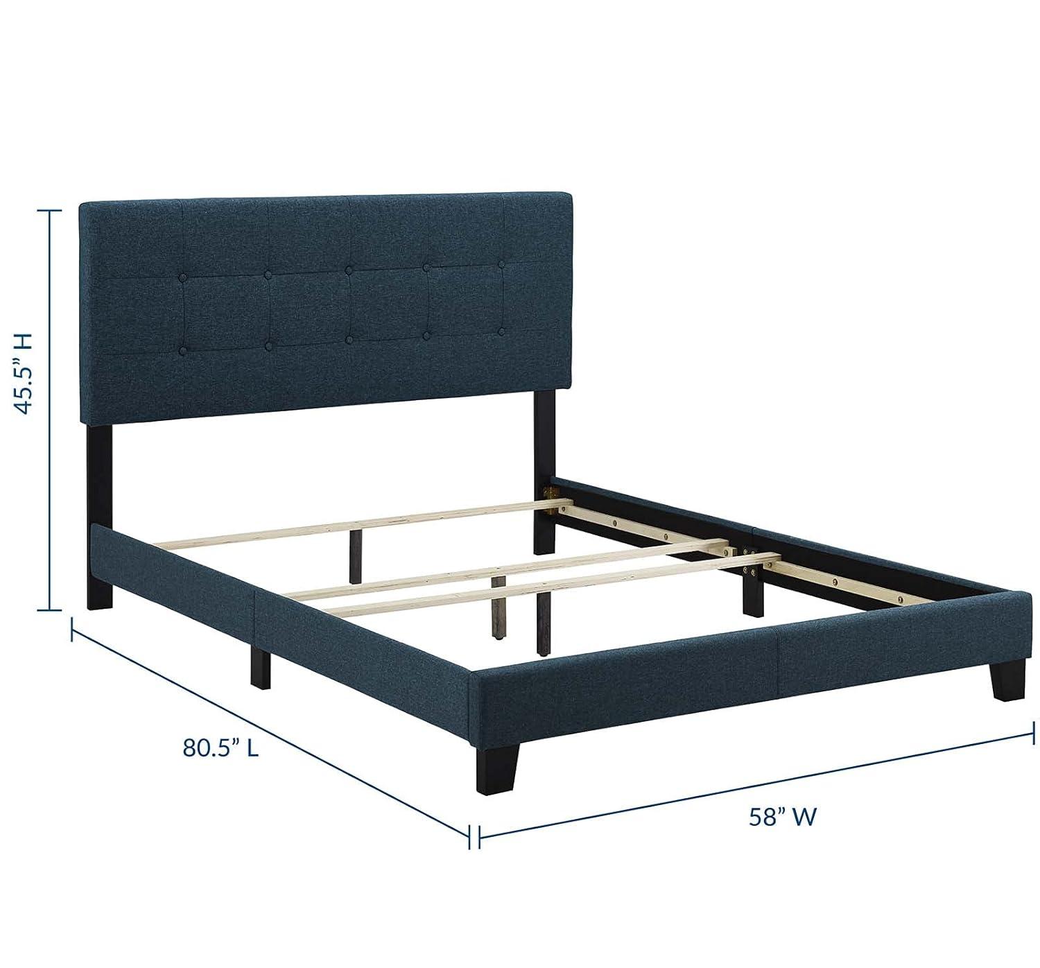 Modway Amira Full Upholstered Fabric Bed - Azure