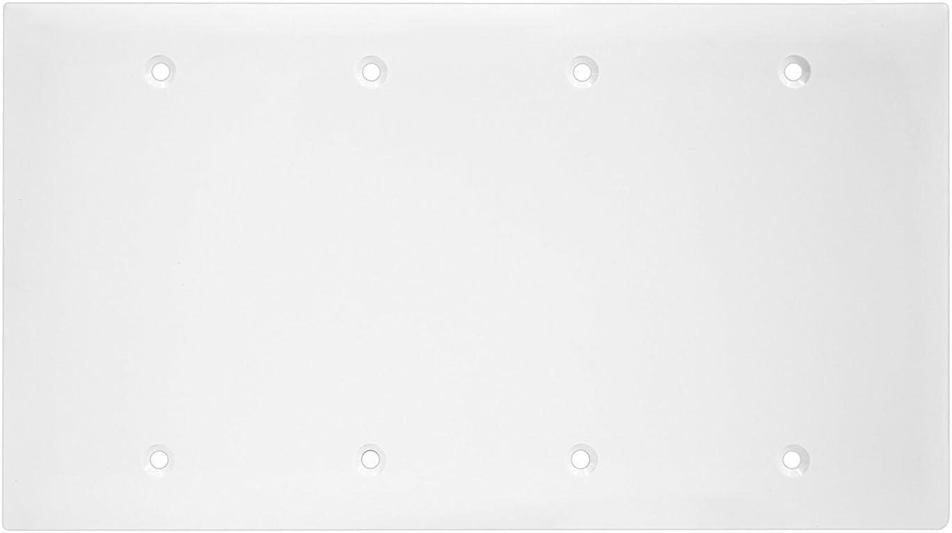 ENERLITES Blank Device Cover Wall Plate, Size 4-Gang 4.50" x 8.19", Unbreakable Polycarbonate Thermoplastic, 8804-W, White