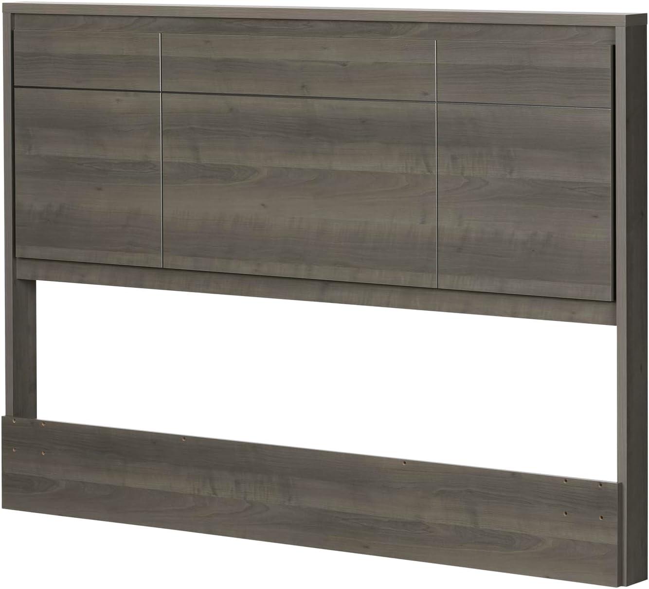 South Shore Gravity 2 Drawer Nightstand Natural Ash: Contemporary Bedside Storage, Laminate Surface