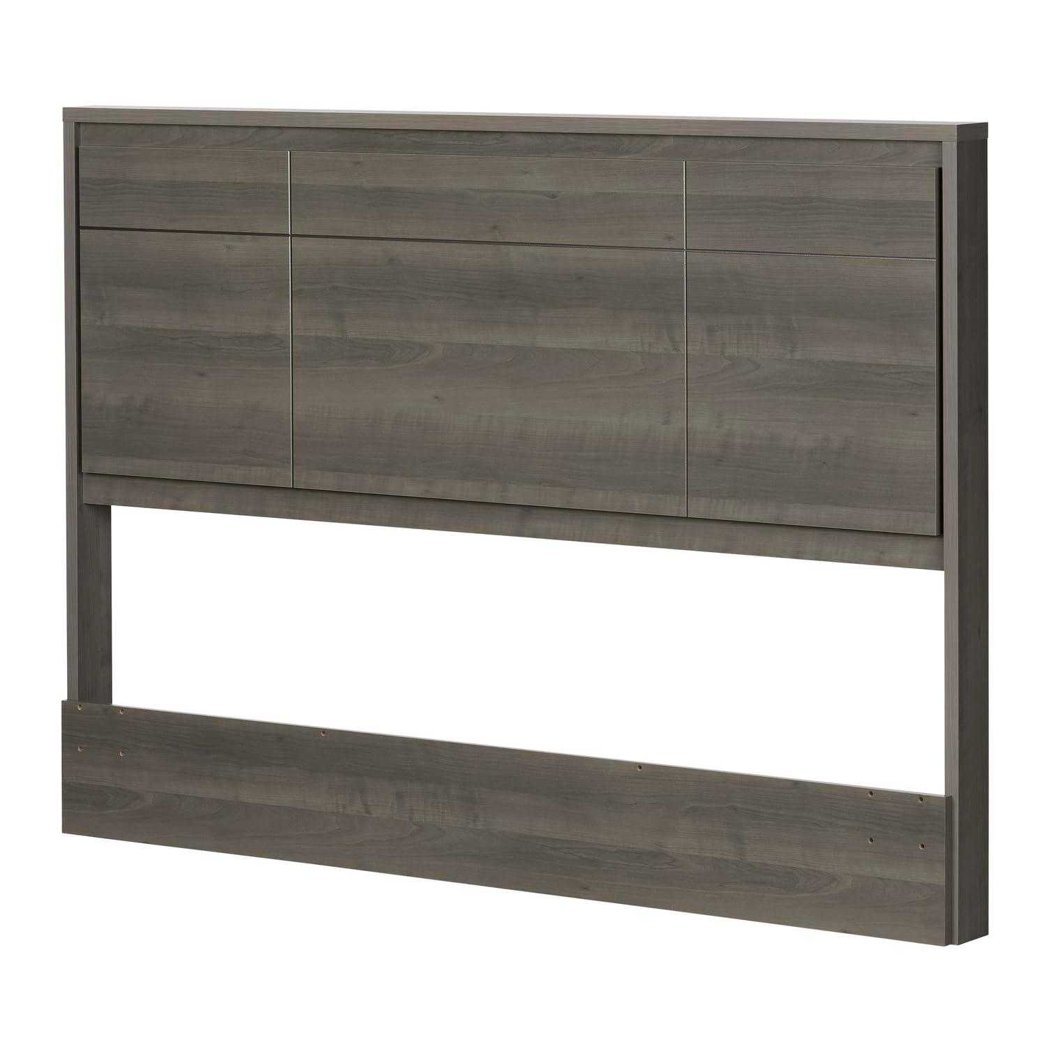 South Shore Gravity 2 Drawer Nightstand Natural Ash: Contemporary Bedside Storage, Laminate Surface