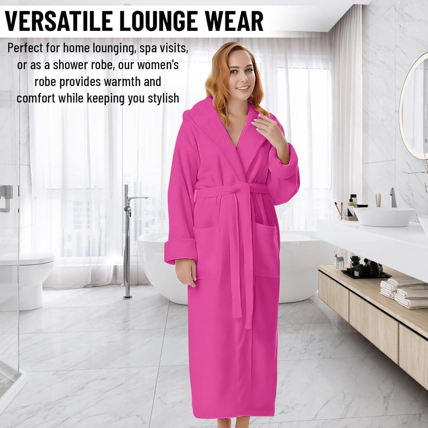 Cotton Terry Robes for Women and Men, Terry Shawl Collar Bathrobe, ONE SIZE - UNISEX Men & Women Spa Robe