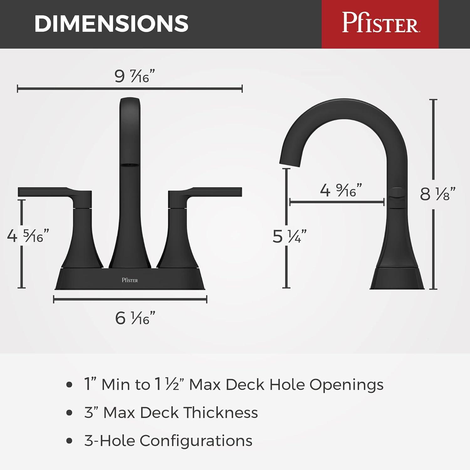 Vaneri Centerset Bathroom Faucet with Drain Assembly