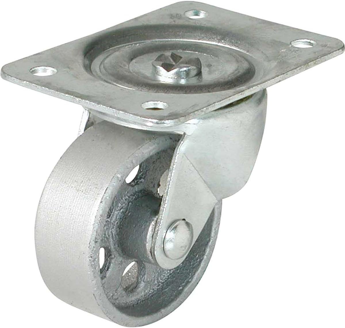 Shepherd 4-Inch Silver Cast Iron Swivel Caster with 500 lb Capacity