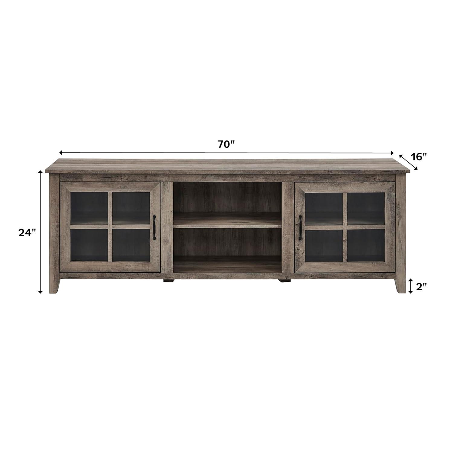 Walker Edison Modern Farmhouse TV Stand for TVs up to 80", Birch