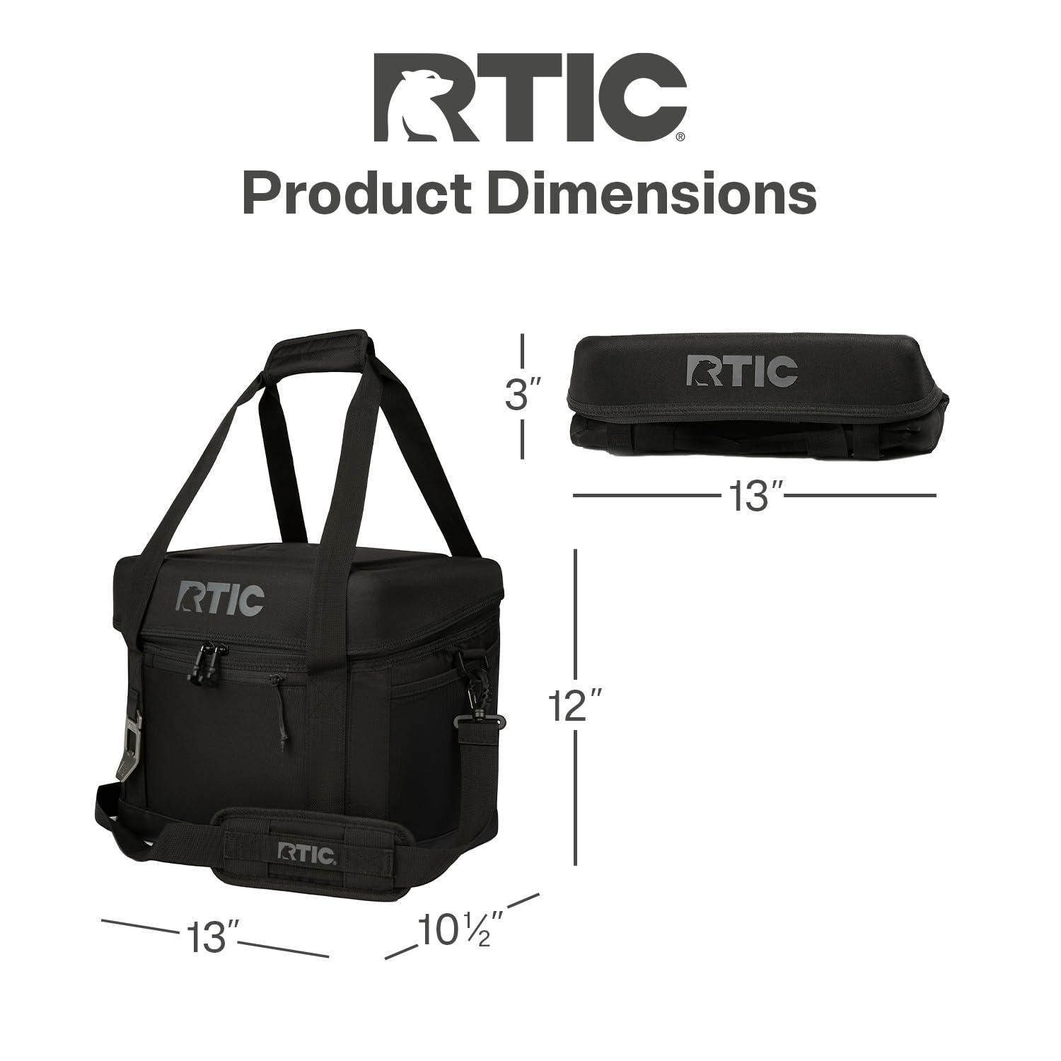 RTIC 28 Can Everyday Soft Cooler, 27 qt Collapsible with Bottle Opener, Fresh Mint