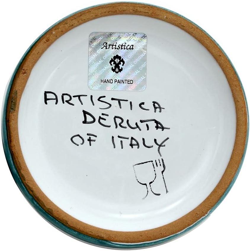 DELUXE: Traditional Biscotti Jar [1042-RIC] ~ Authentic hand painted in Deruta, Italy. Original design. Shipped from the USA with Certificate of Authenticity.