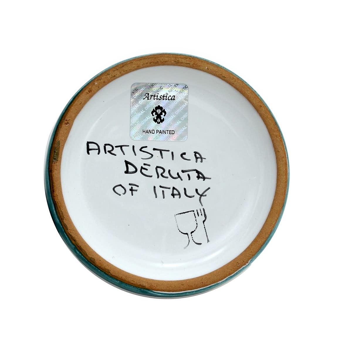 DELUXE: Traditional Biscotti Jar [1042-RIC] ~ Authentic hand painted in Deruta, Italy. Original design. Shipped from the USA with Certificate of Authenticity.