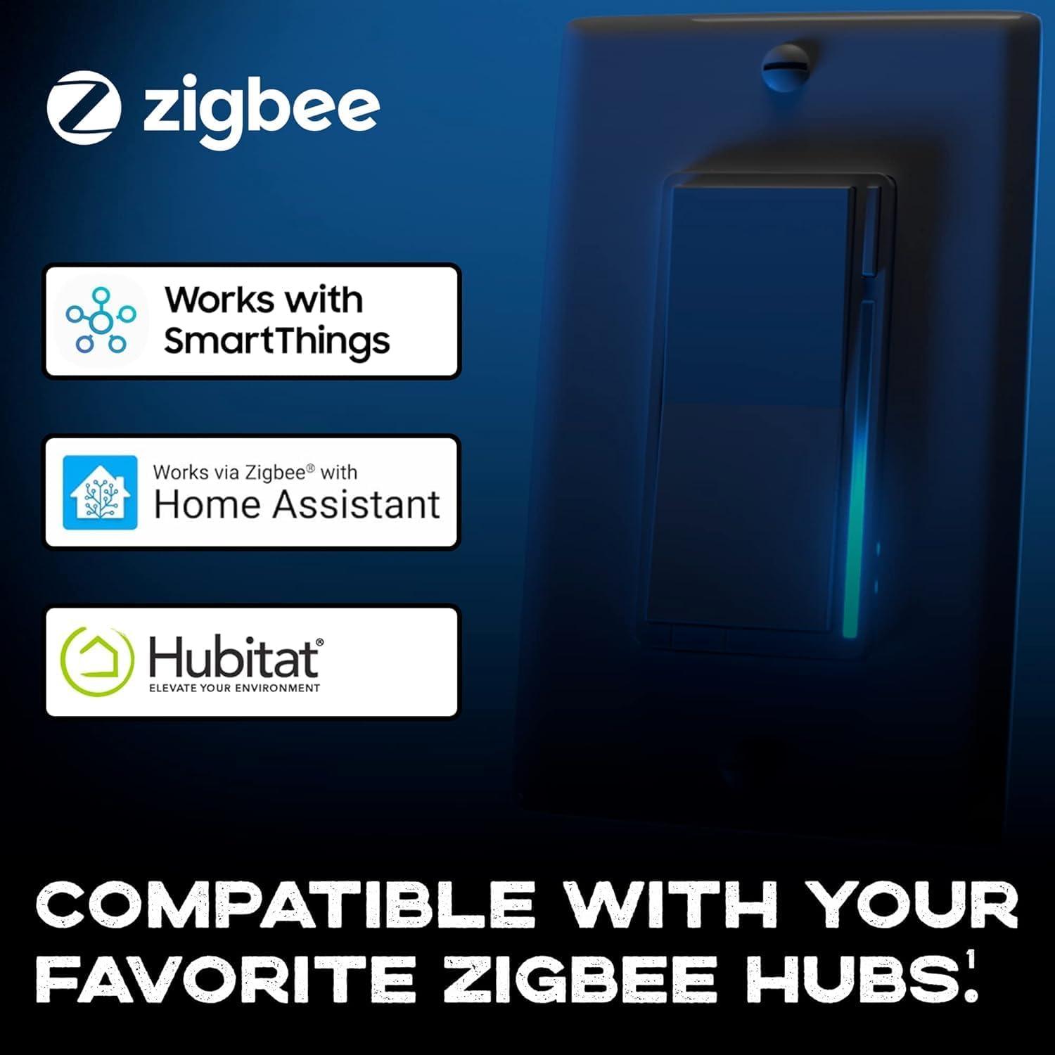 Inovelli Smart Fan Switch for Ceiling or Exhaust Fans - Zigbee - No Neutral Required, White, VZM35