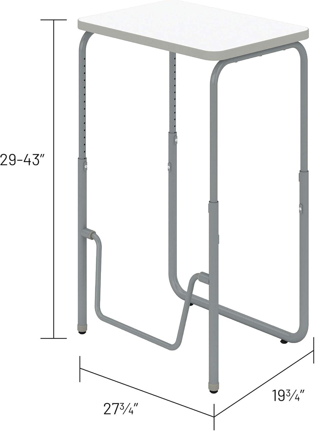 AlphaBetter 2.0 Height Adjustable Student Desk Pendulum Bar in White