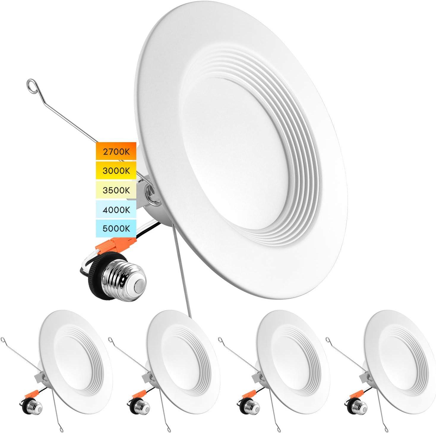 5/6 Inch White Aluminum LED Recessed Downlight Kit