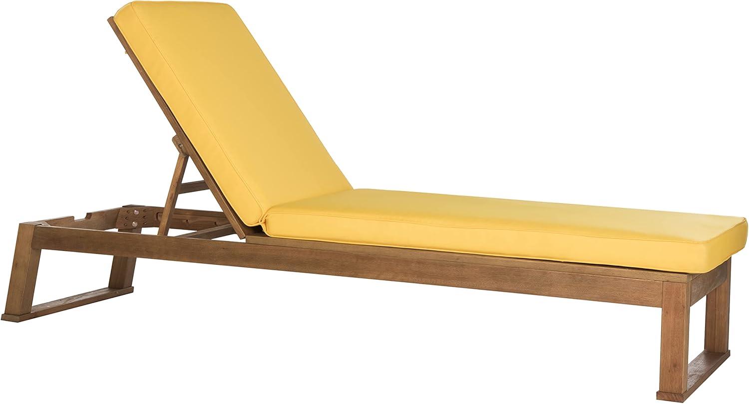 Solano Sunlounger - Outdoor - PAT7024 - Natural/Yellow -Safavieh