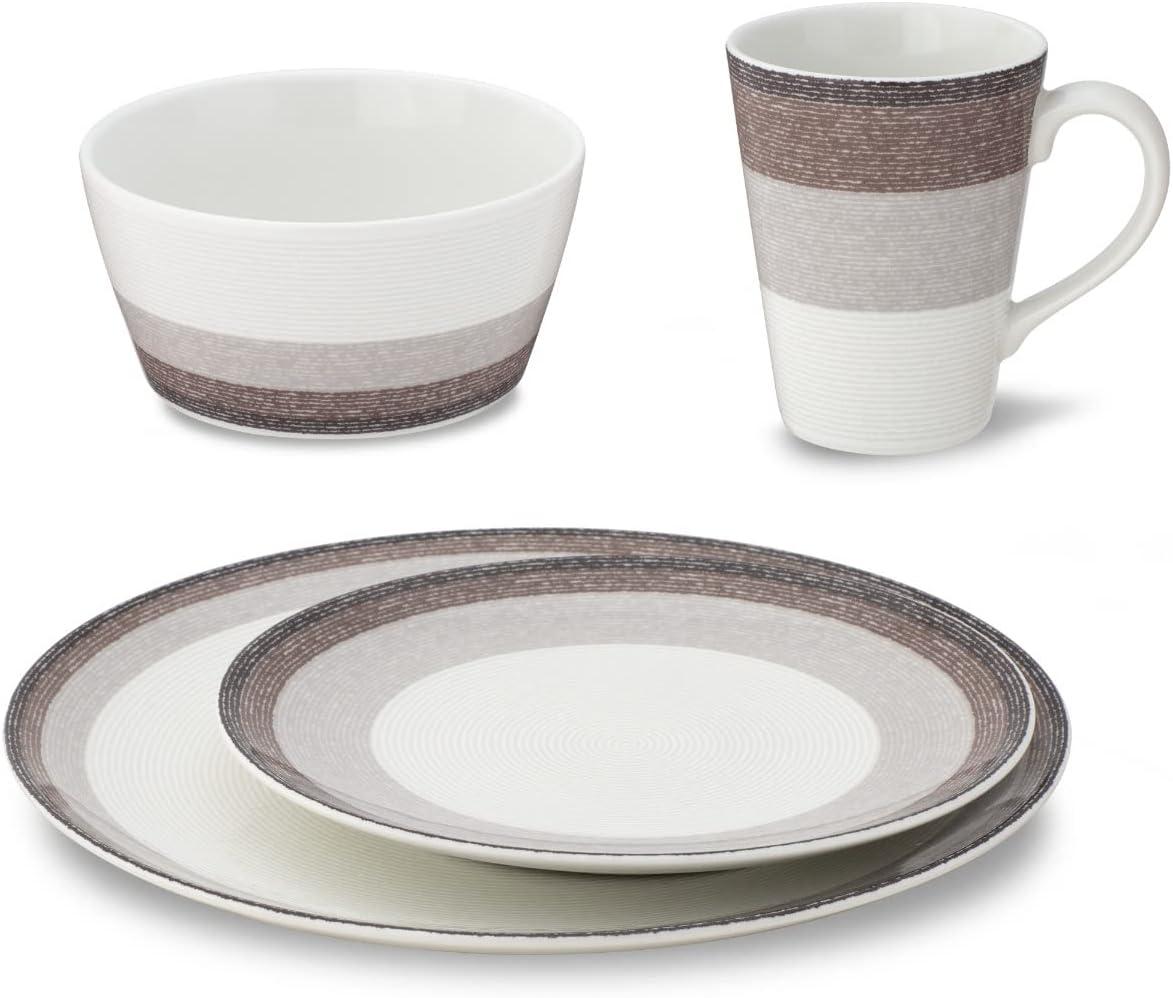 Noritake Colorscapes Layers Coupe 4-Piece Place Setting, Service for 1