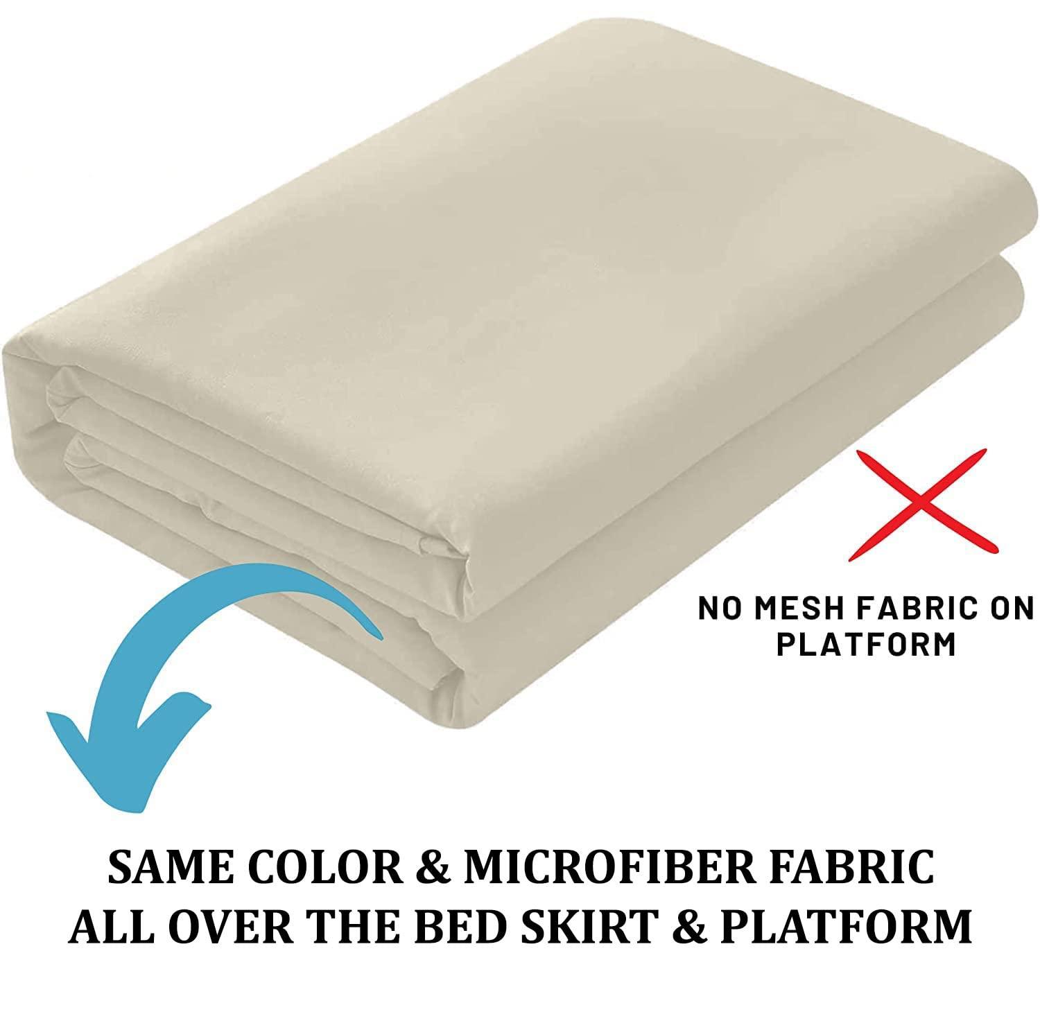 Fresh Ideas Fresh Ideas Ruffled Poplin Bed Skirt, 14" Drop Length