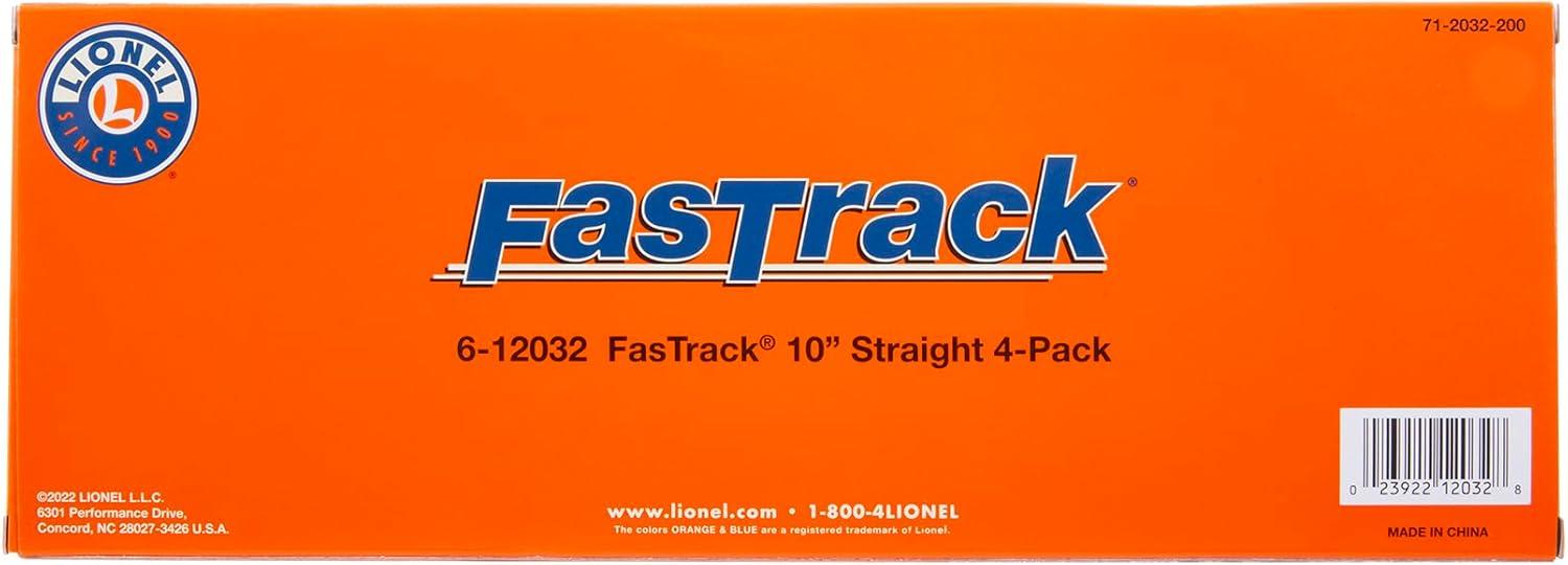 Lionel O Scale 10" Straight FasTrack Pack (4 Pieces) Model Train Track