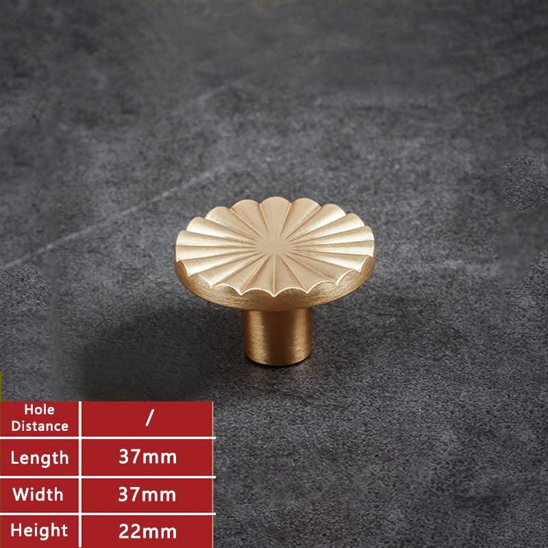 2 Pack Gold Cabinet knobs Kitchen Cabinet Pulls with Vintage Cupboard Drawers Hardware Dresser Drawer Handles Kitchen Cabinet Handles (Single Hole, 2 Pack, Brushed Gold)