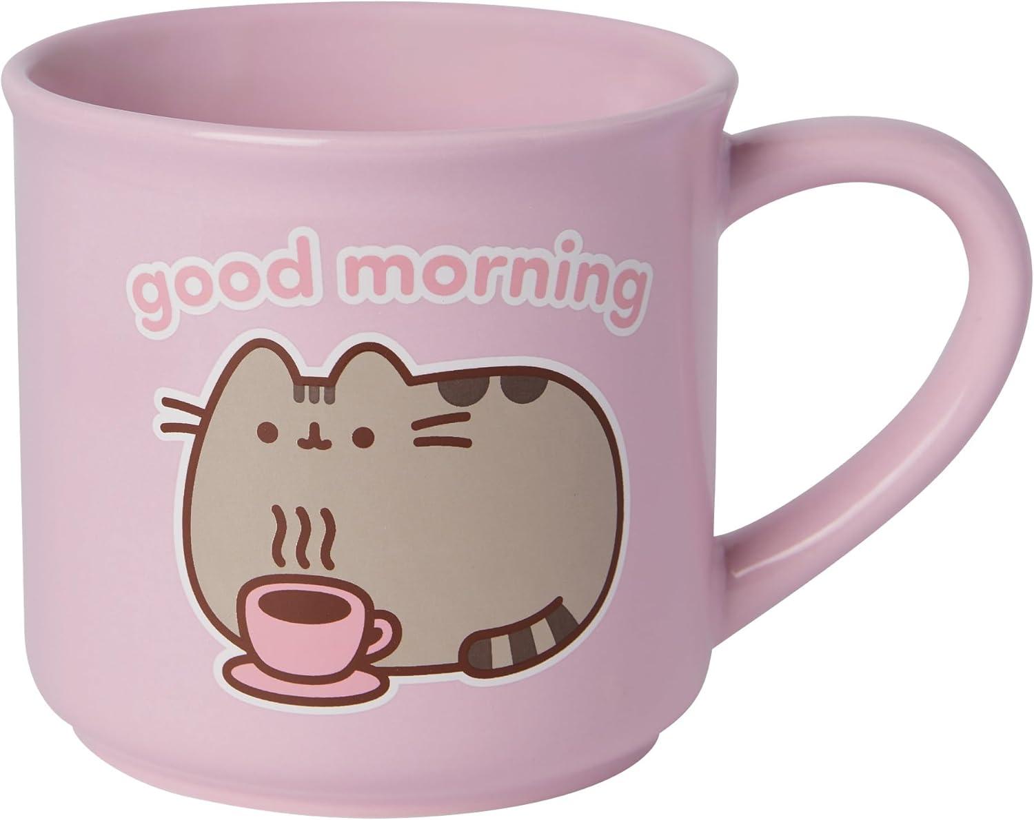 Pink Ceramic Pusheen Good Morning 18oz Mug