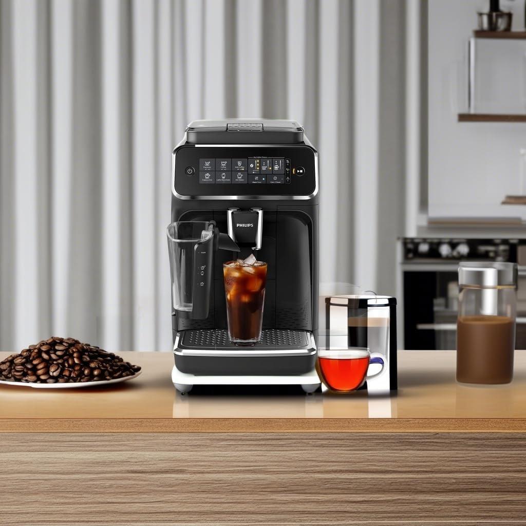 Philips 3200 Series Fully Automatic Espresso Maker with LatteGo and Iced Coffee