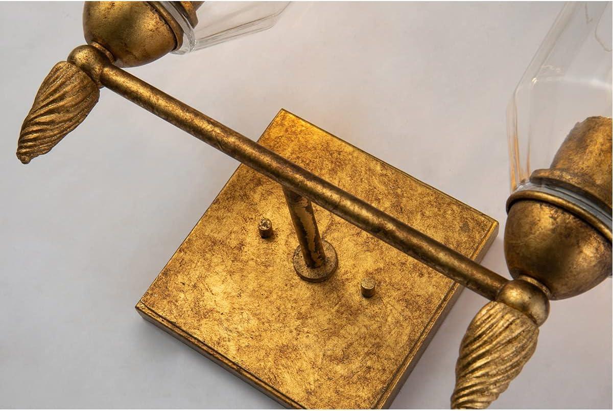 Lucas McKearn Felice 2-light Acorn-shaped Bath Vanity Light in Distressed Gold