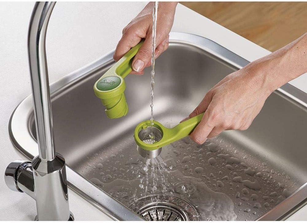 Green Ergonomic Twist-Action Stainless Steel Garlic Press