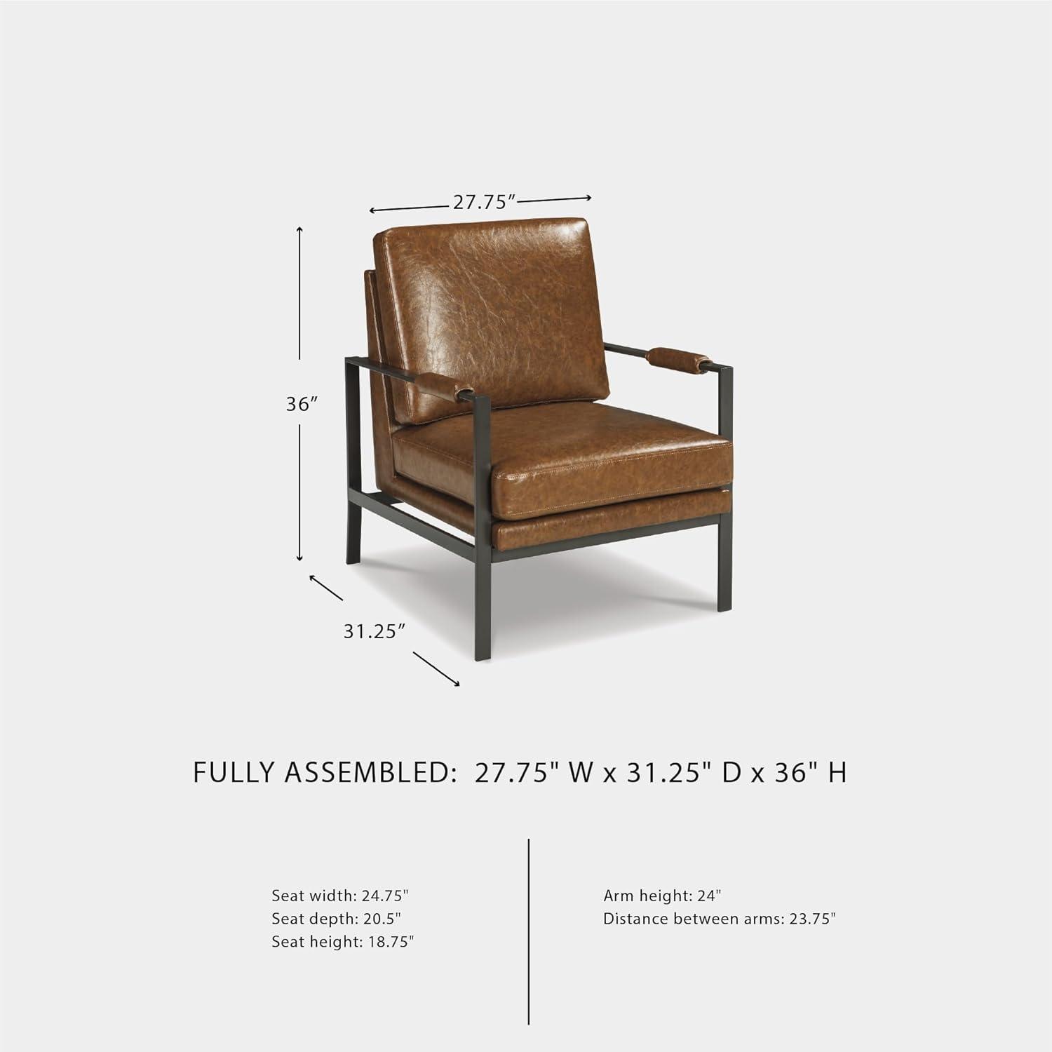 Signature Design by Ashley Contemporary Peacemaker Accent Chair Brown