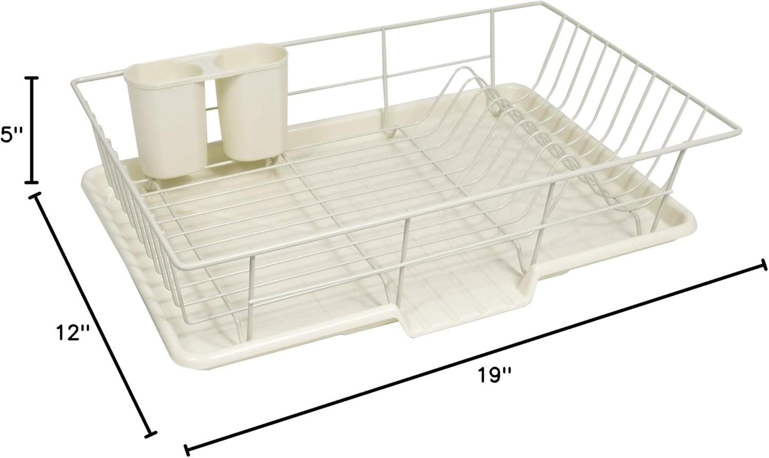 Sweet Home Collection 3-Piece Countertop Dish Rack