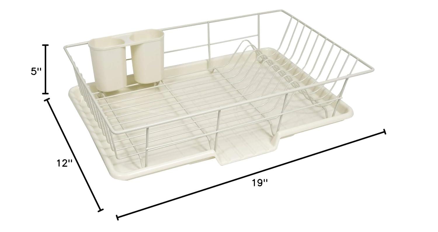 Sweet Home Collection 3-Piece Countertop Dish Rack