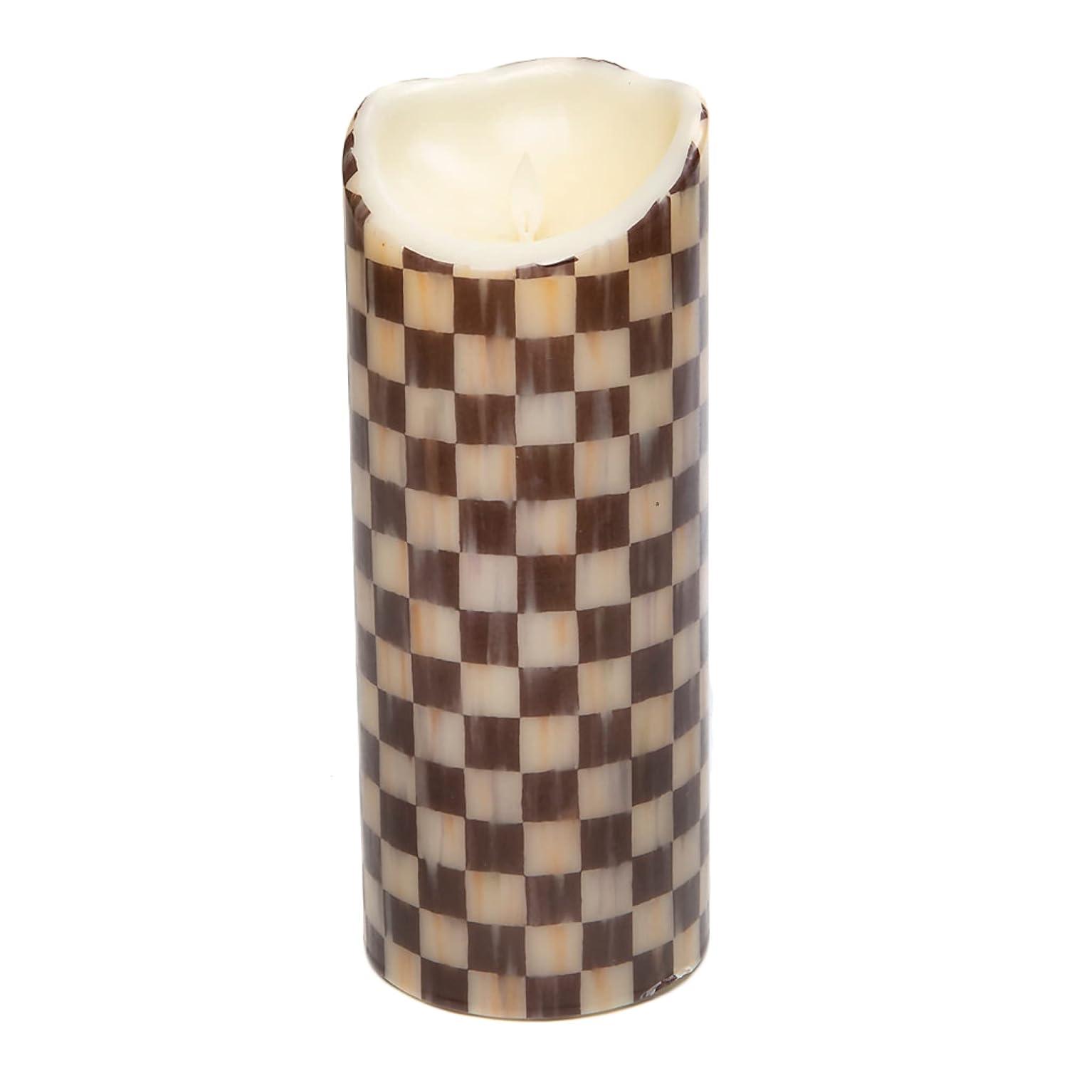 MacKenzie-Childs Courtly Check® Flicker 3 AA Pillar Candle