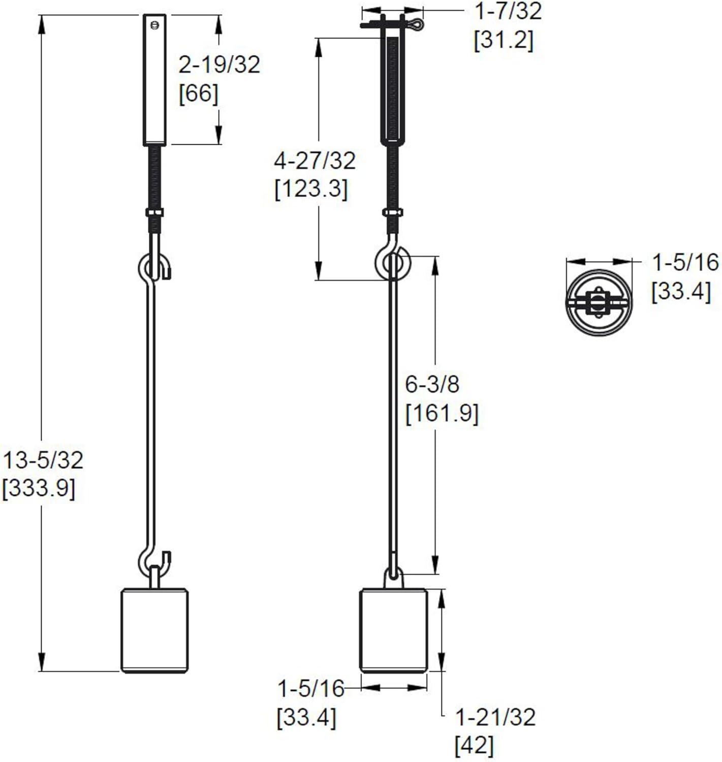 Brass Bathtub Drain Bracket with Rod Eyebolt