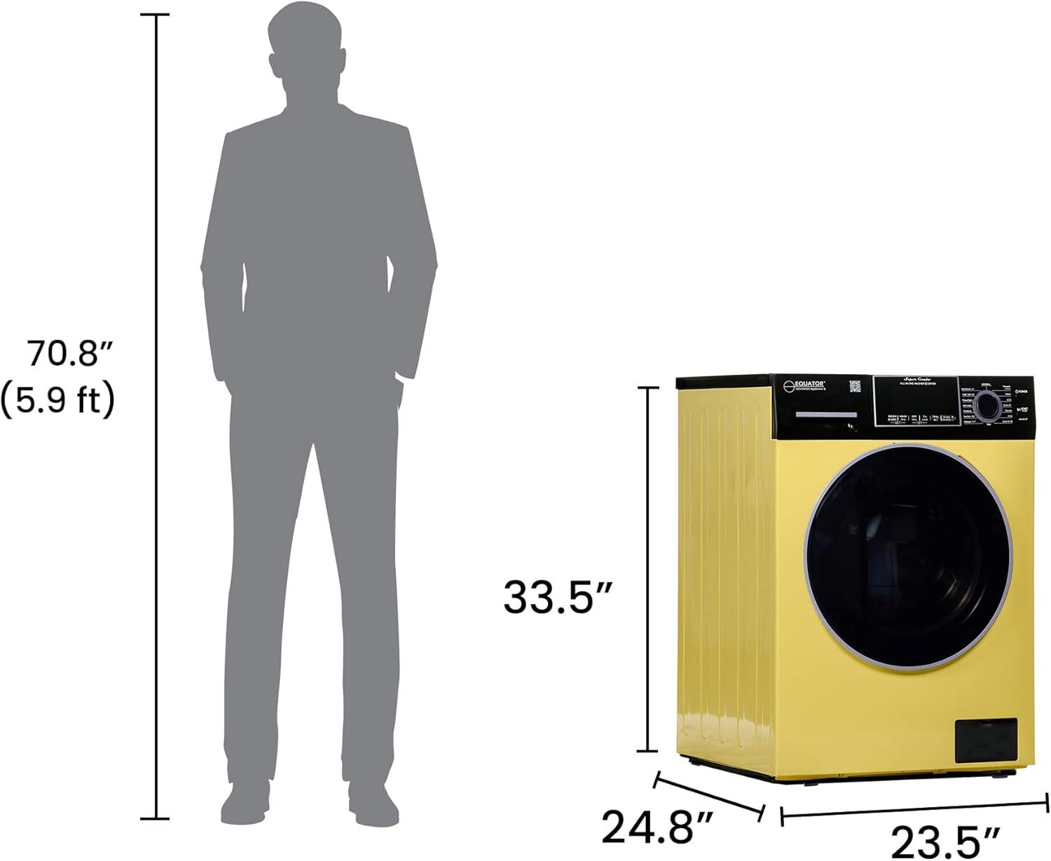 Equator Ver3 Combo Washer Vented/Ventless Dry-1400RPM Color Coded Display Y/B