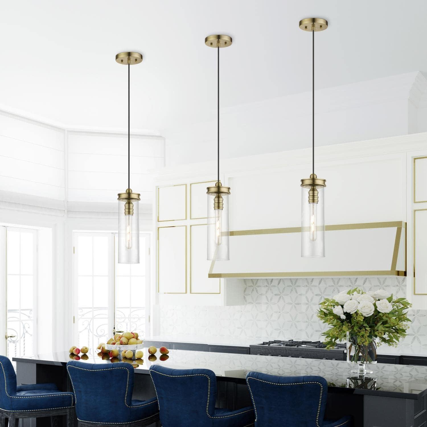 Livex Lighting Devoe 1 - Light Pendant in  Antique Brass