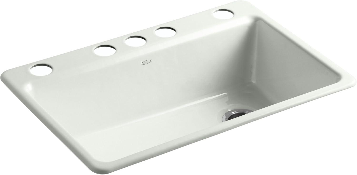 Riverby 33" x 22" x 9-5/8" Under-Mount Single-Bowl Kitchen Sink with Accessories