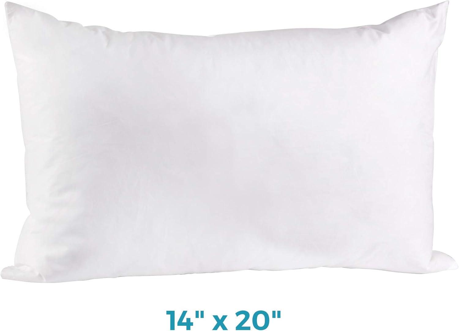 White Goose Feather 14" x 20" Pillow Insert