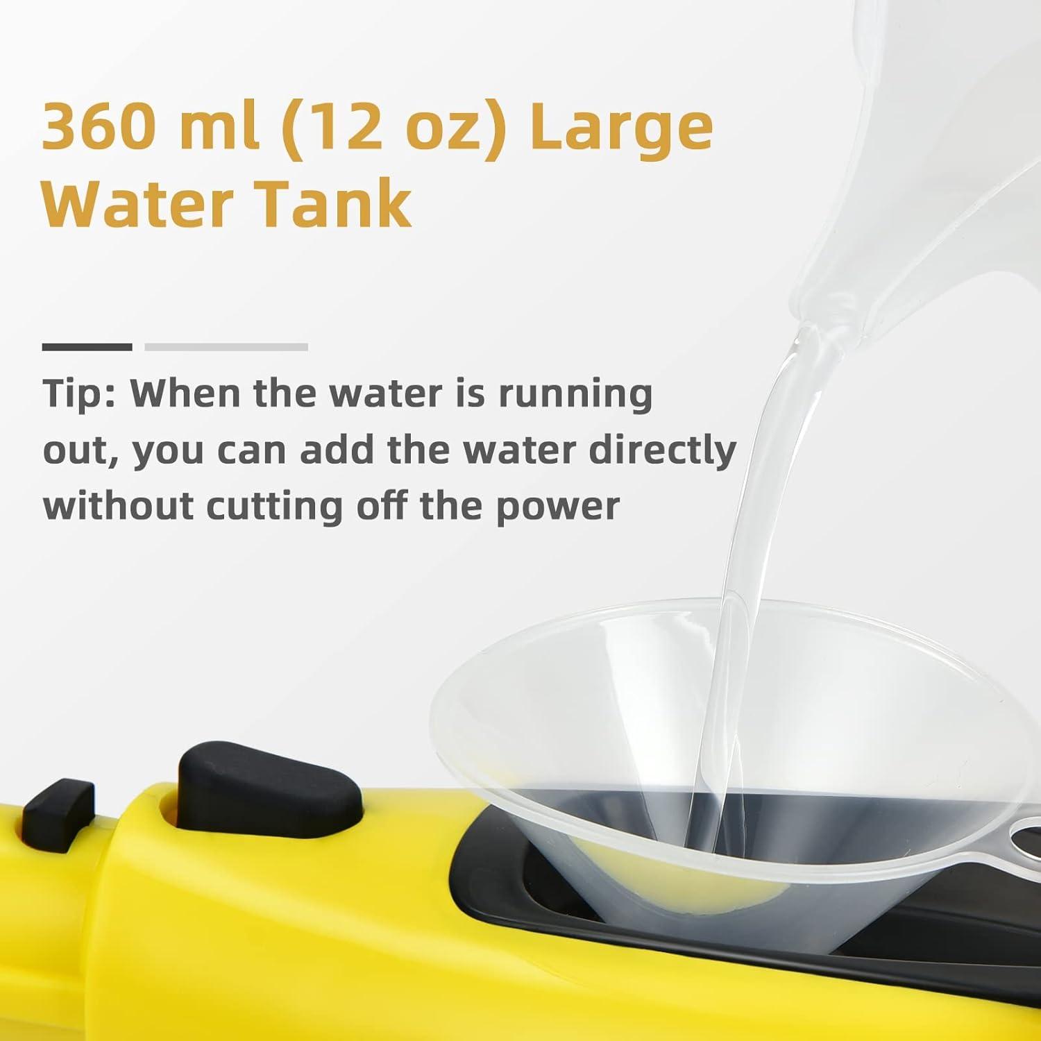 Handheld MultiPurpose Steam Cleaner with 17 Pieces, 350ml Large Capacity Steam Mop Continuous Fill water, Portable Chemical-Free Steamer for Home Use Carpet, Floors, Windows, 1400W