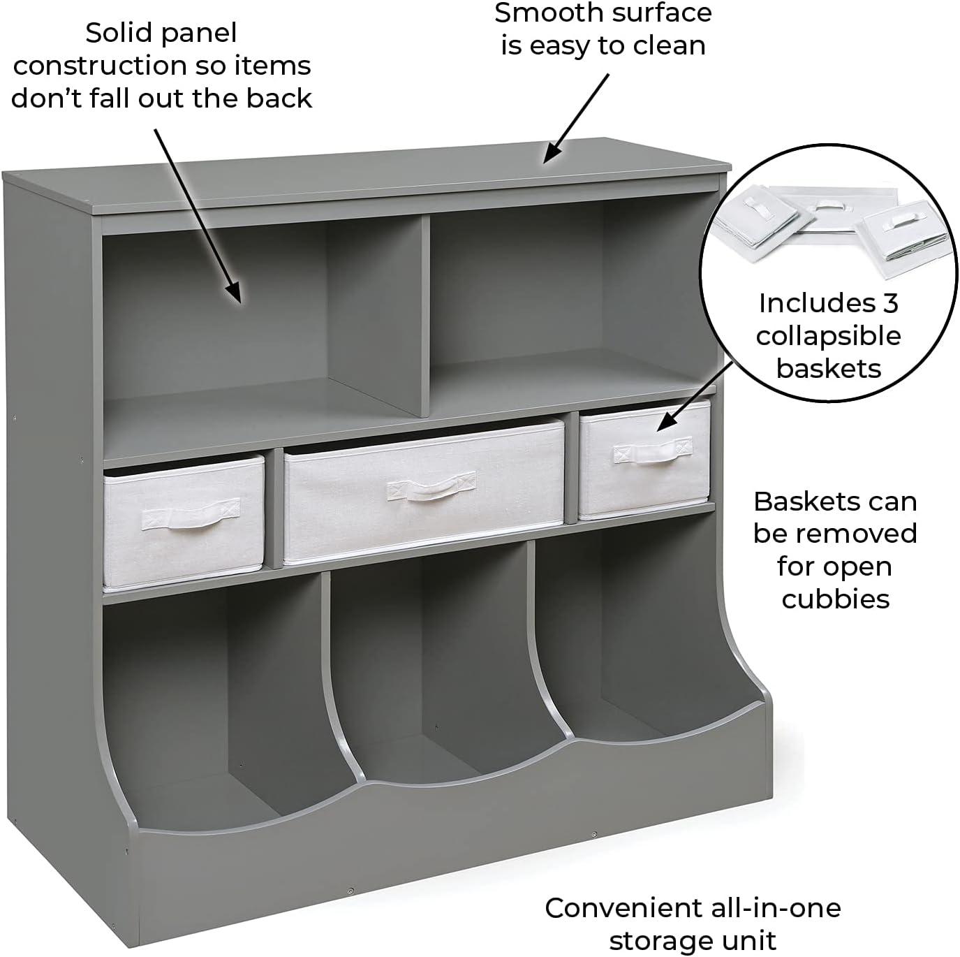 Badger Basket Combo Bin Storage Unit with Three Baskets