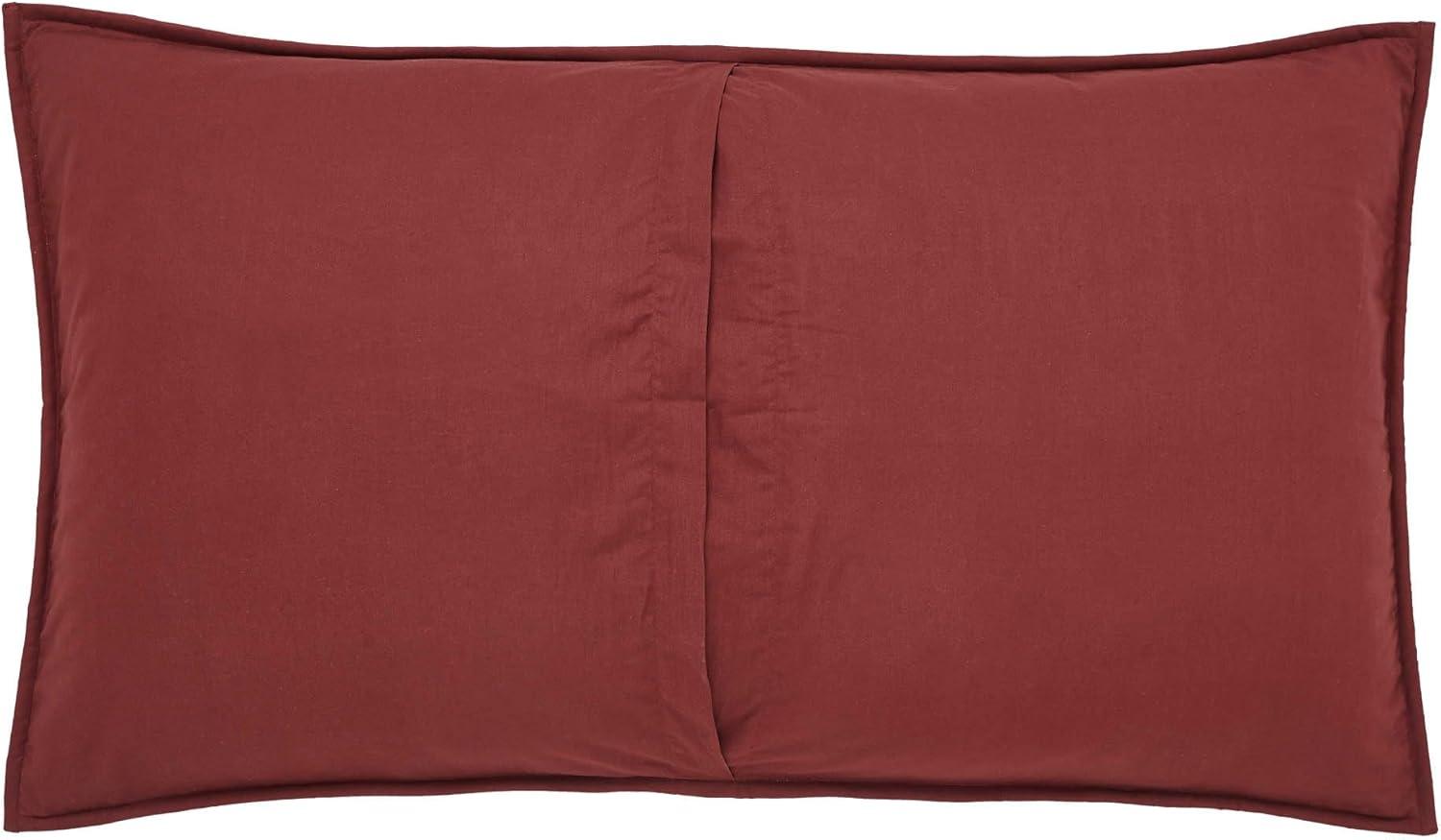 Connell King Burgundy Cotton Patchwork Quilted Sham