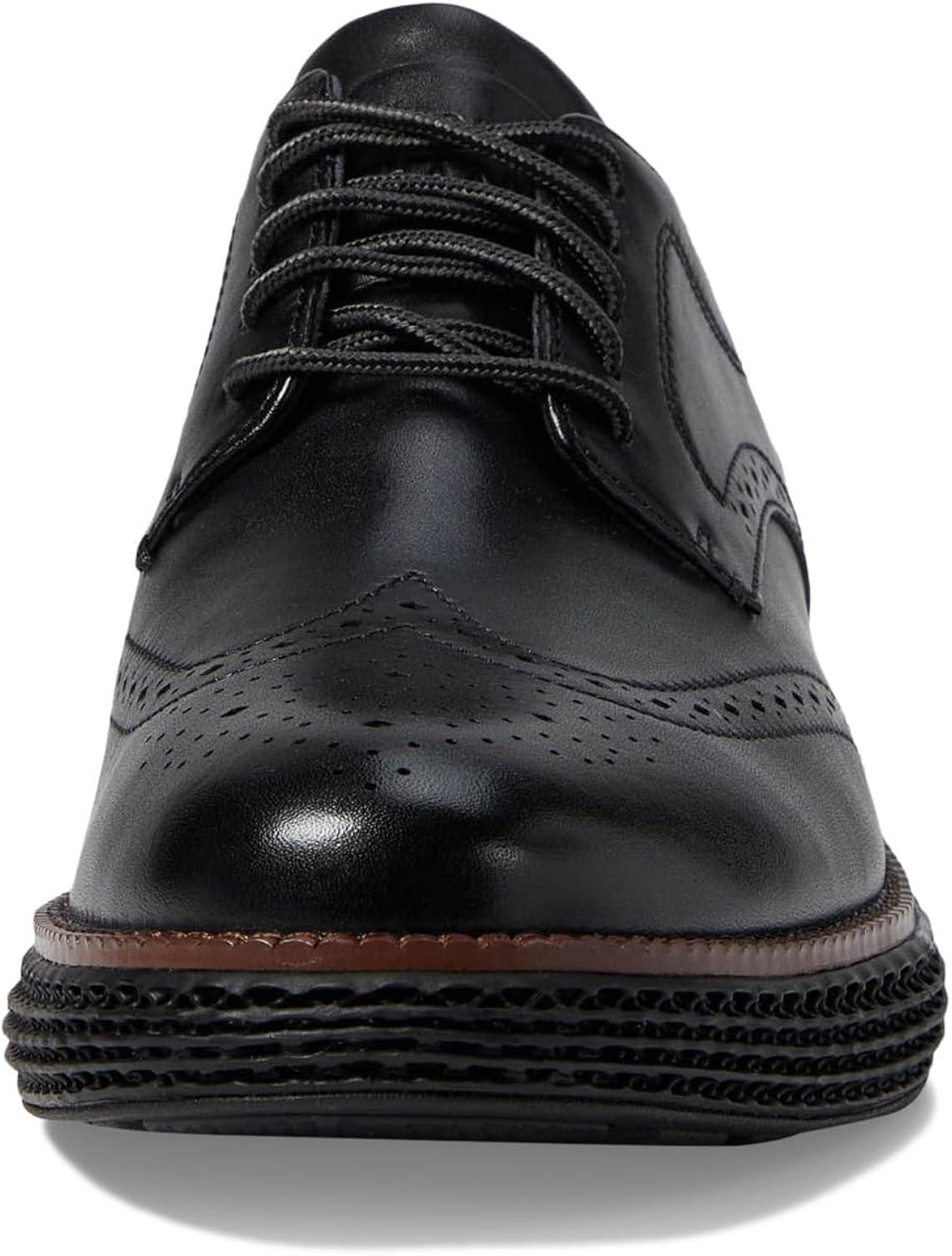 Men's Black Genuine Leather Lace-up Formal Oxfords