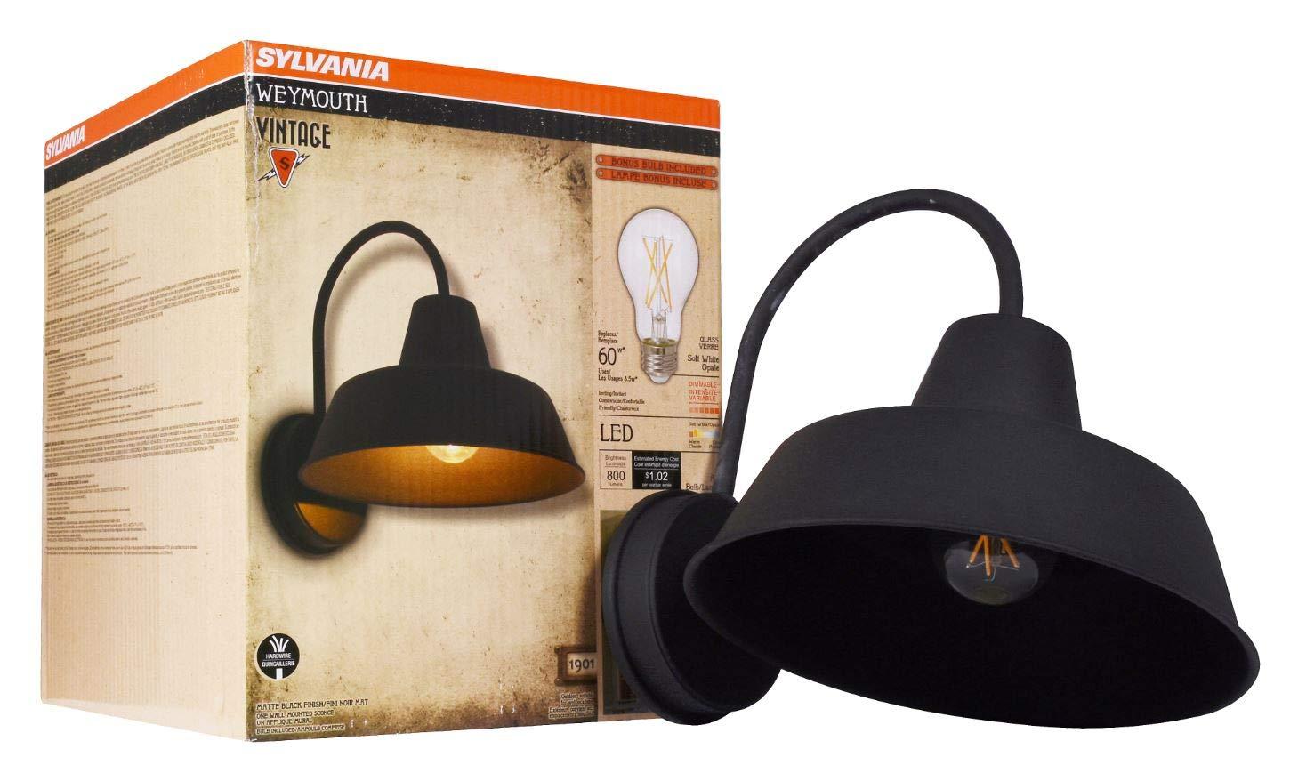 SYLVANIA Outdoor Sconce Light Fixture Kit, includes light bulb