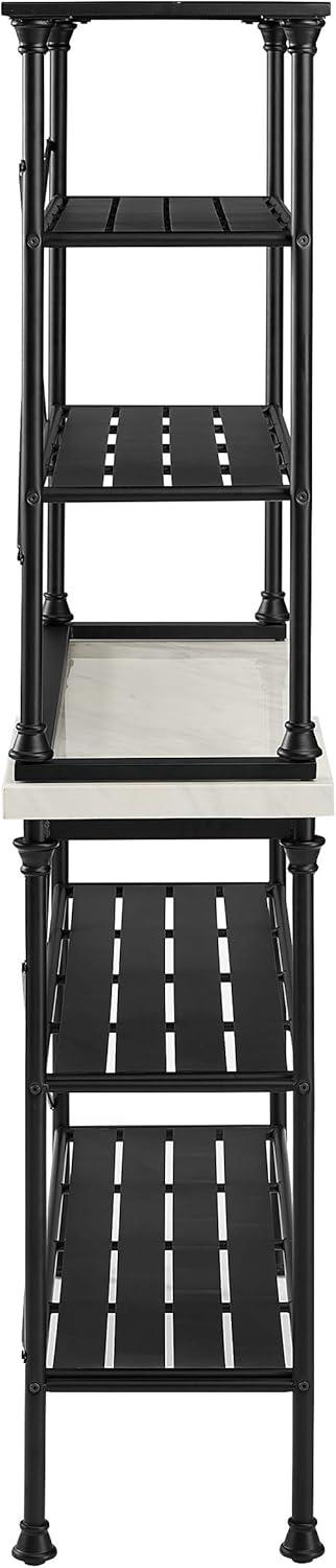 Madeleine Baker's Rack Console and Hutch Matte Black - Crosley