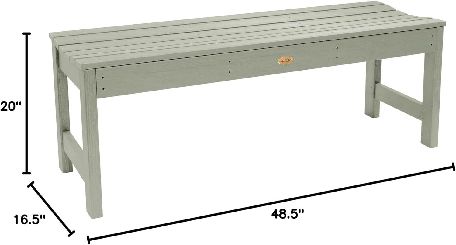 Eucalyptus Gray Recycled Plastic 4 ft Backless Outdoor Bench