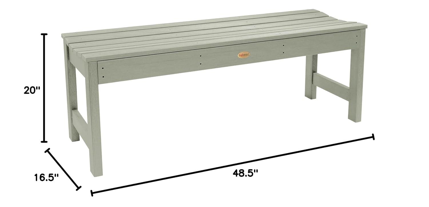 Eucalyptus Gray Recycled Plastic 4 ft Backless Outdoor Bench