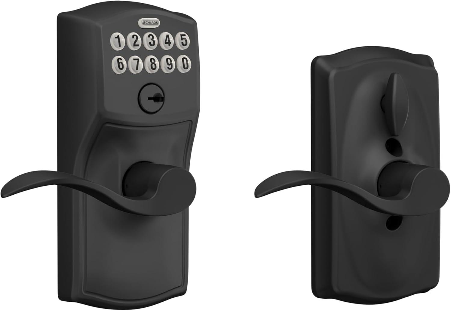 Schlage Fe595-Cam-Geo Camelot Keypad Entry - Black