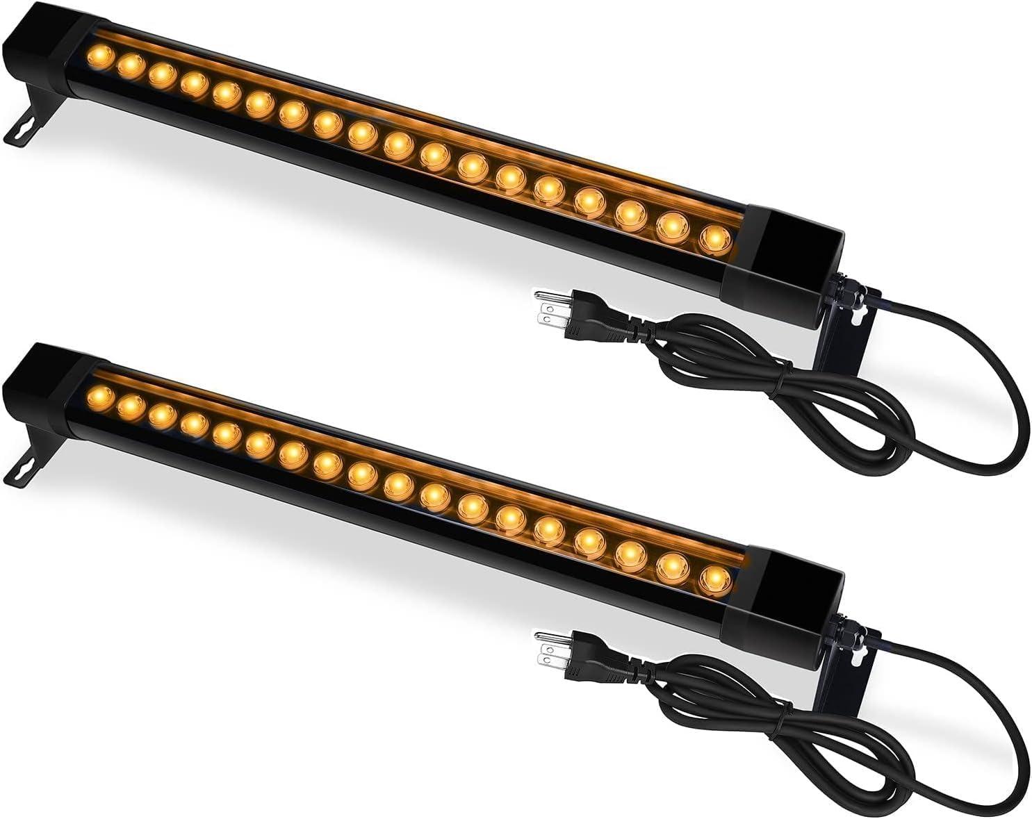 36W LED Wall Washer Light, 2FT 2700K Warm White Outdoor Wall Washer Lights, 120V Waterproof IP67 LED Light Bar for Outdoor, Plug-in (2 Pack)