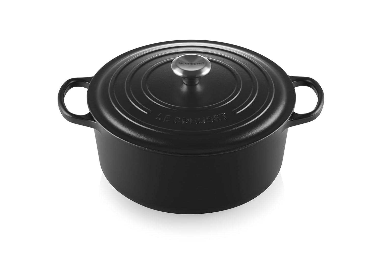 Le Creuset ® Signature 7.25-Qt. Licorice Black Enameled Cast Iron Dutch Oven