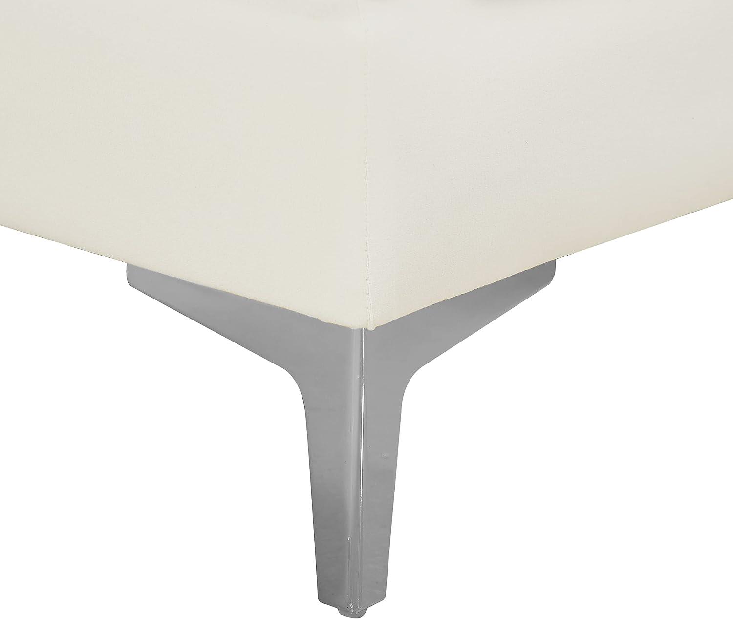 Meridian Furniture Alina Cream Velvet Corner Chair
