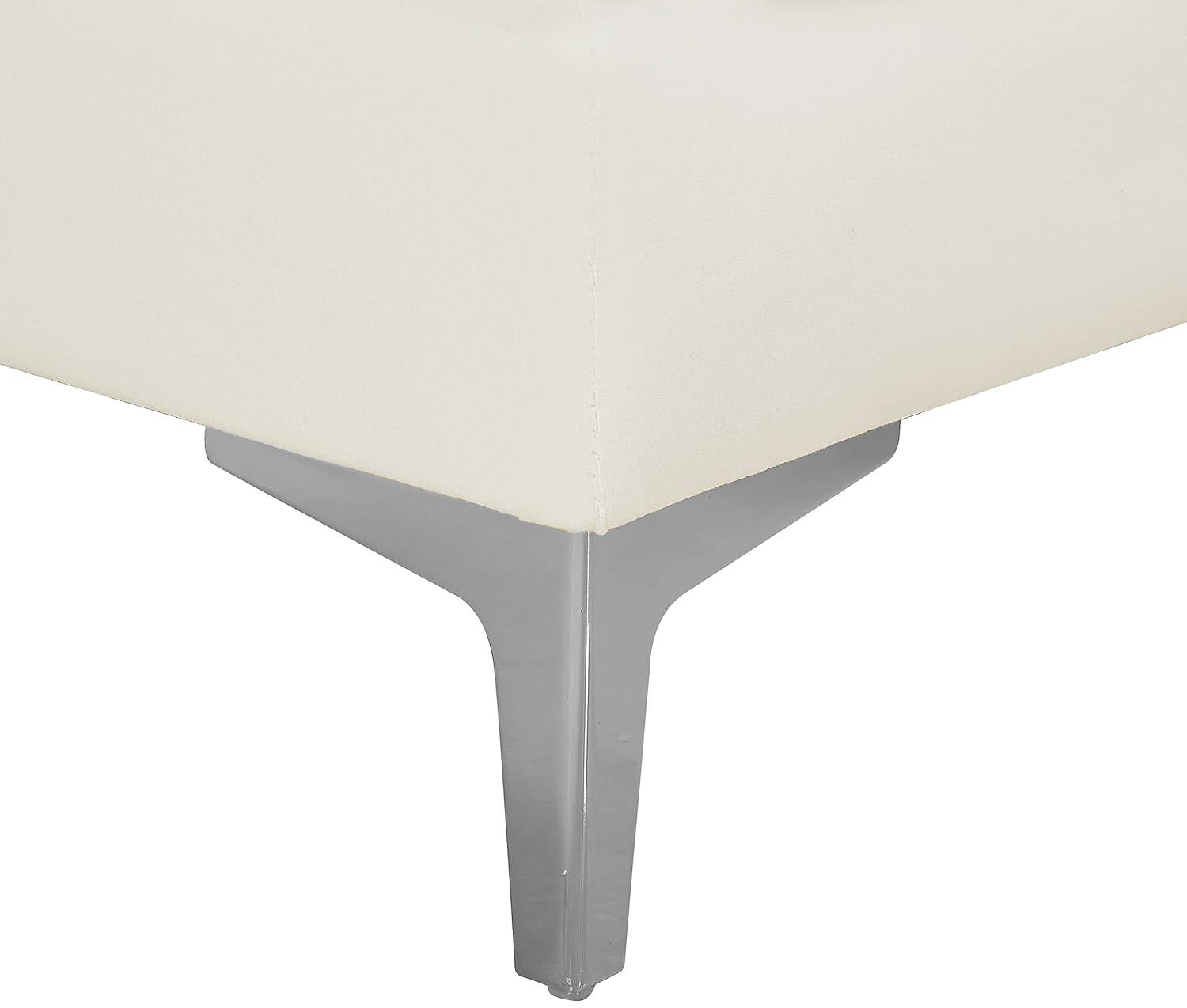 Meridian Furniture Alina Cream Velvet Corner Chair