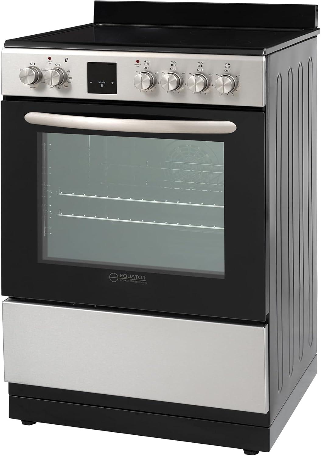Equator Advanced Appliances Equator 24 Freestanding Electric Cooking Range in Stainless with Convection Oven