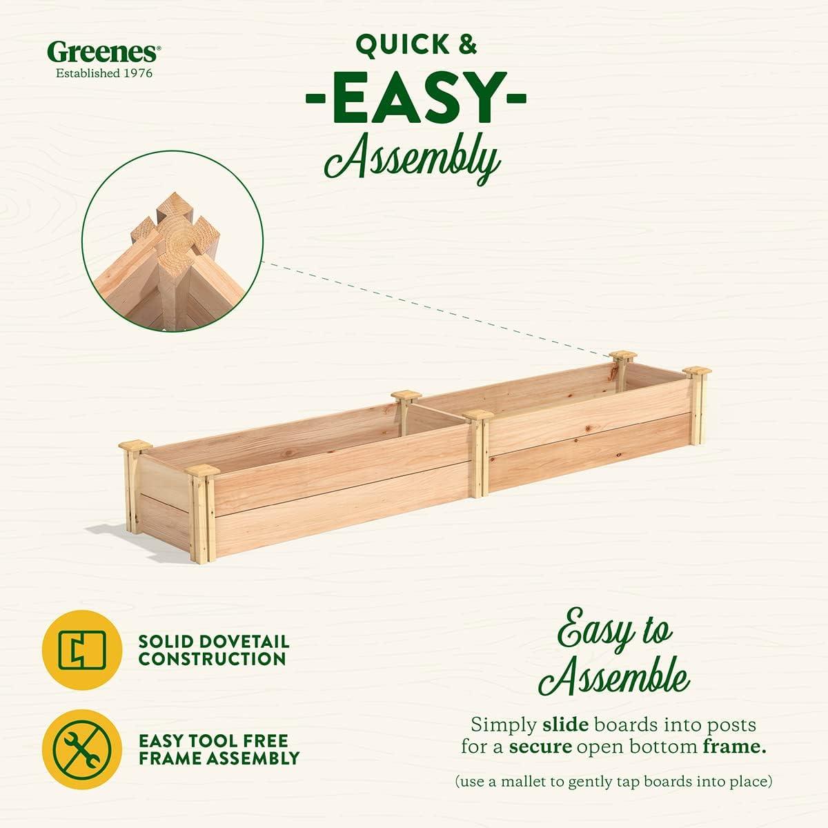 Premium Cedar Extra Large Raised Garden Bed with Natural Finish